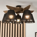 Brilagi - Surface-mounted chandelier ANTHONY 5xE14/40W/230V oak walnut/black