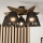 Brilagi - Surface-mounted chandelier ANTHONY 5xE14/40W/230V oak walnut/black