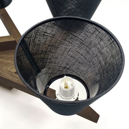 Brilagi - Surface-mounted chandelier ANTHONY 5xE14/40W/230V oak walnut/black