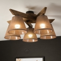 Brilagi - Surface-mounted chandelier ANTHONY 5xE14/40W/230V oak walnut/brown