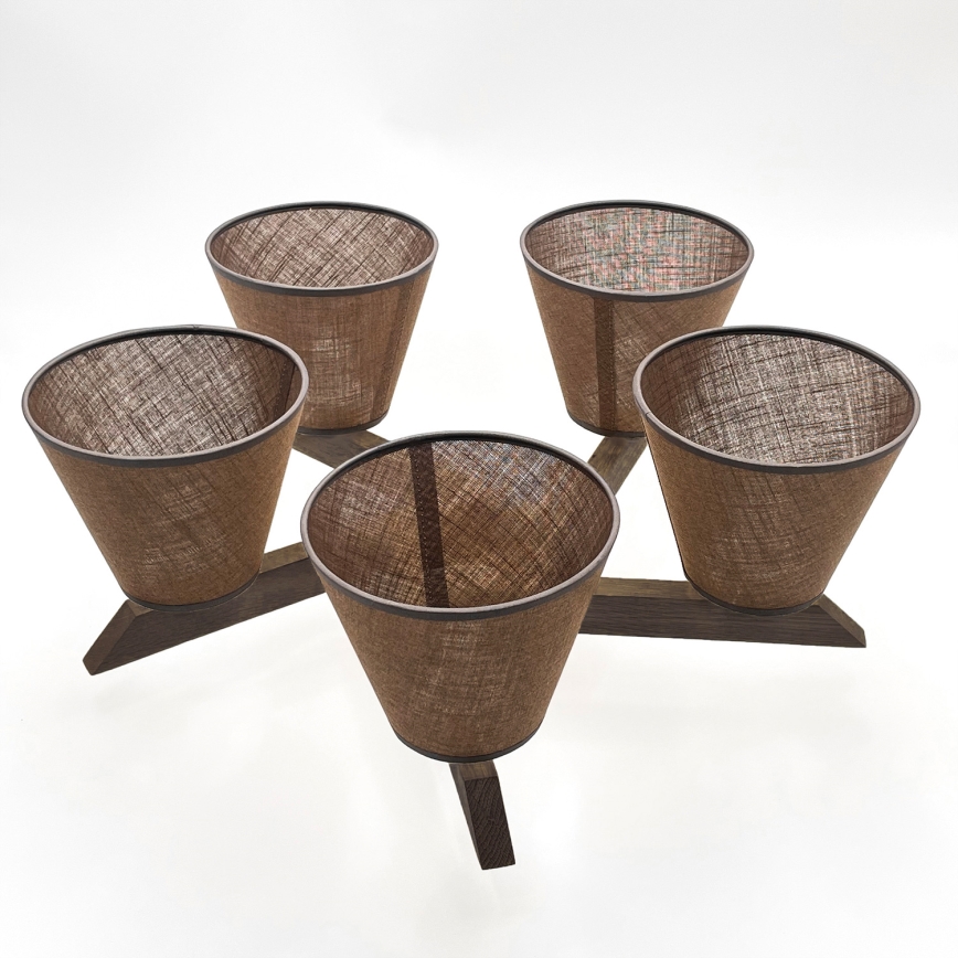Brilagi - Surface-mounted chandelier ANTHONY 5xE14/40W/230V oak walnut/brown