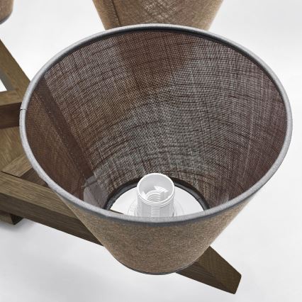 Brilagi - Surface-mounted chandelier ANTHONY 5xE14/40W/230V oak walnut/brown