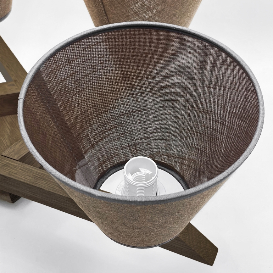 Brilagi - Surface-mounted chandelier ANTHONY 5xE14/40W/230V oak walnut/brown