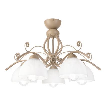 Brilagi - Surface-mounted chandelier ANTICO MODERN 5xE27/60W/230V beige