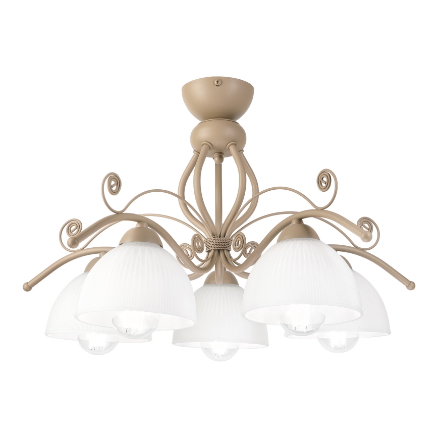 Brilagi - Surface-mounted chandelier ANTICO MODERN 5xE27/60W/230V beige