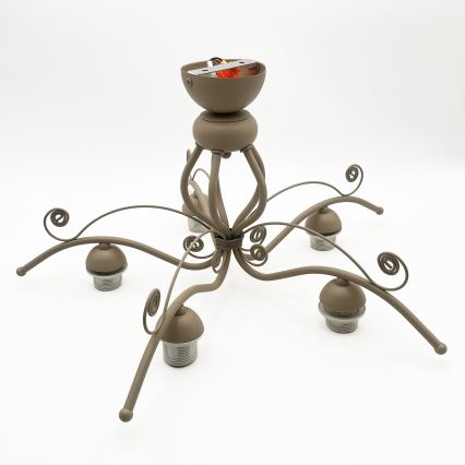 Brilagi - Surface-mounted chandelier ANTICO MODERN 5xE27/60W/230V beige