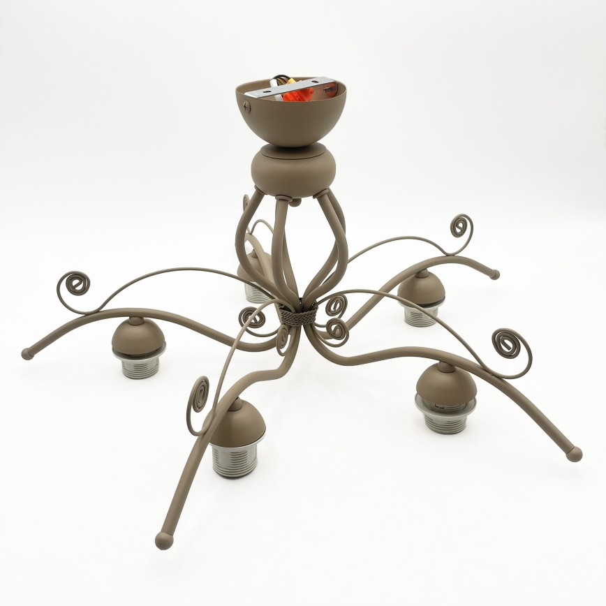 Brilagi - Surface-mounted chandelier ANTICO MODERN 5xE27/60W/230V beige
