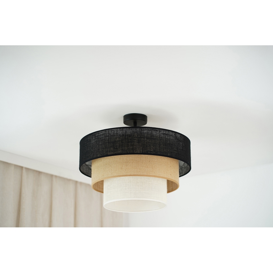 Brilagi - Surface-mounted chandelier ASPEN LUNETA 1xE27/15W/230V d. 45 cm black/beige/creamy