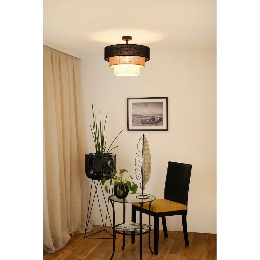 Brilagi - Surface-mounted chandelier ASPEN LUNETA 1xE27/15W/230V d. 45 cm black/beige/creamy