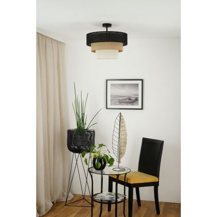 Brilagi - Surface-mounted chandelier ASPEN LUNETA 1xE27/15W/230V d. 45 cm black/beige/creamy