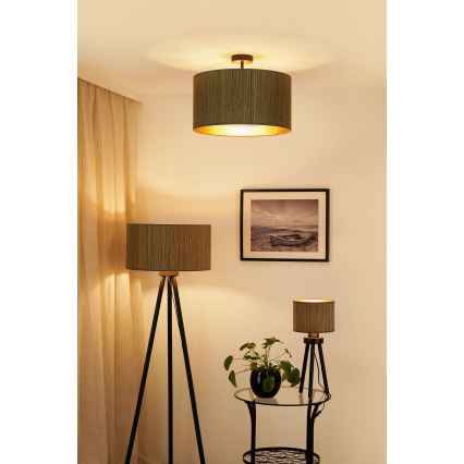 Brilagi - Surface-mounted chandelier BOSTON ROLLER 1xE27/15W/230V d. 45 cm straw brown/gold