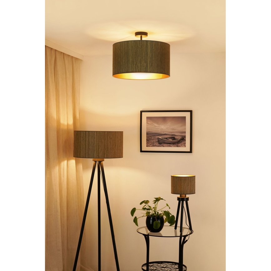 Brilagi - Surface-mounted chandelier BOSTON ROLLER 1xE27/15W/230V d. 45 cm straw brown/gold
