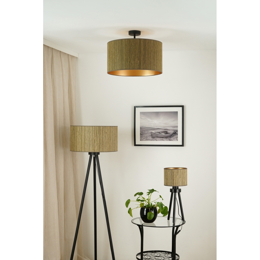 Brilagi - Surface-mounted chandelier BOSTON ROLLER 1xE27/15W/230V d. 45 cm straw brown/gold
