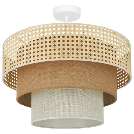 Brilagi - Surface-mounted chandelier CEDAR LUNETA 1xE27/15W/230V d. 45 cm rattan/brown/creamy