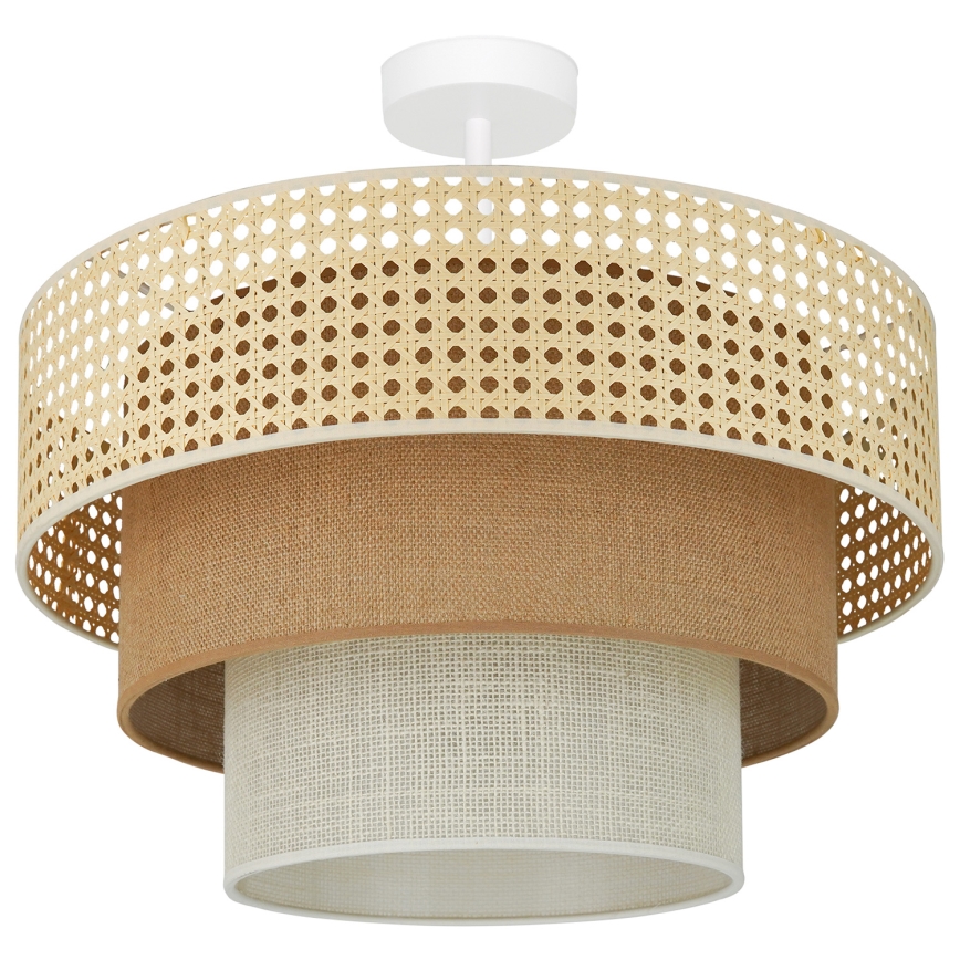 Brilagi - Surface-mounted chandelier CEDAR LUNETA 1xE27/15W/230V d. 45 cm rattan/brown/creamy
