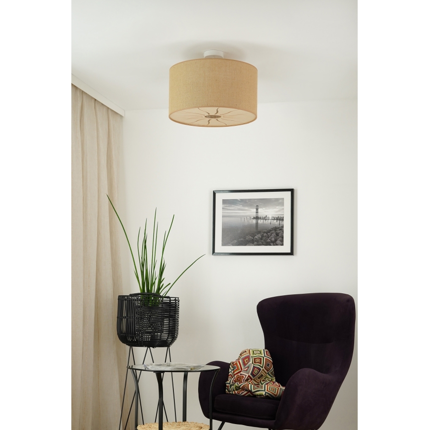 Brilagi - Surface-mounted chandelier COUNTRY ROLLER 1xE27/15W/230V d. 45 cm beige
