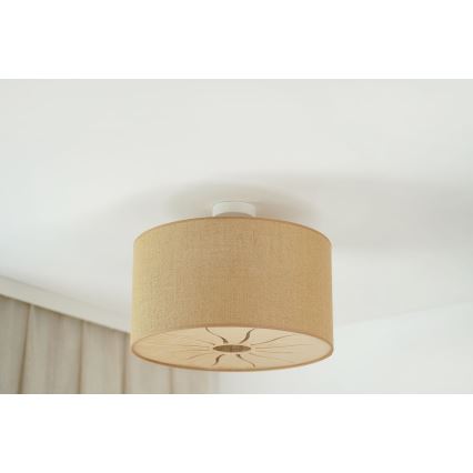 Brilagi - Surface-mounted chandelier COUNTRY ROLLER 1xE27/15W/230V d. 50 cm beige