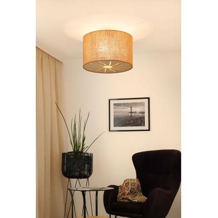 Brilagi - Surface-mounted chandelier COUNTRY ROLLER 1xE27/15W/230V d. 50 cm beige