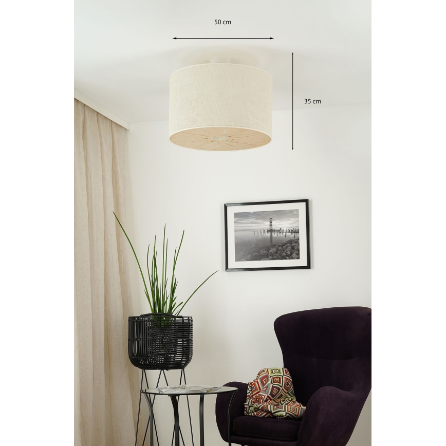 Brilagi - Surface-mounted chandelier COUNTRY ROLLER 1xE27/15W/230V d. 50 cm creamy