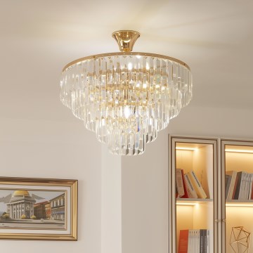 Brilagi - Surface-mounted chandelier CRYSTAL 5xE14/40W/230V gold