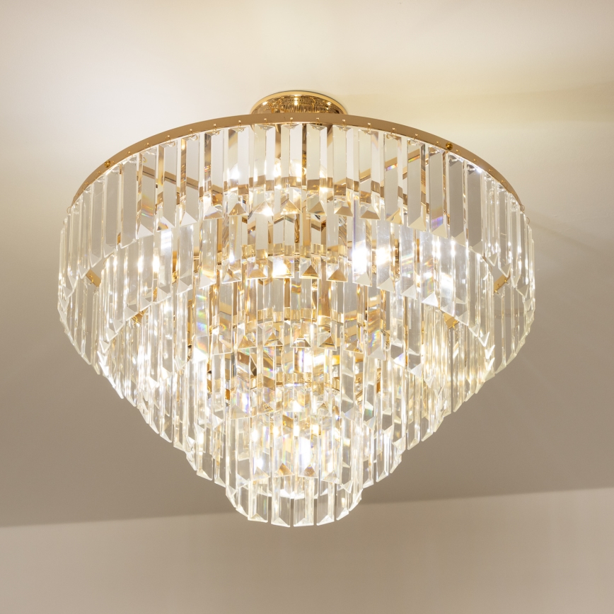 Brilagi - Surface-mounted chandelier CRYSTAL 5xE14/40W/230V gold