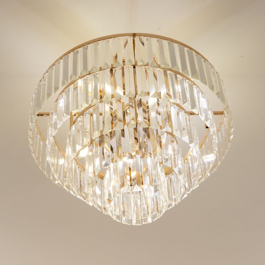 Brilagi - Surface-mounted chandelier CRYSTAL 5xE14/40W/230V gold