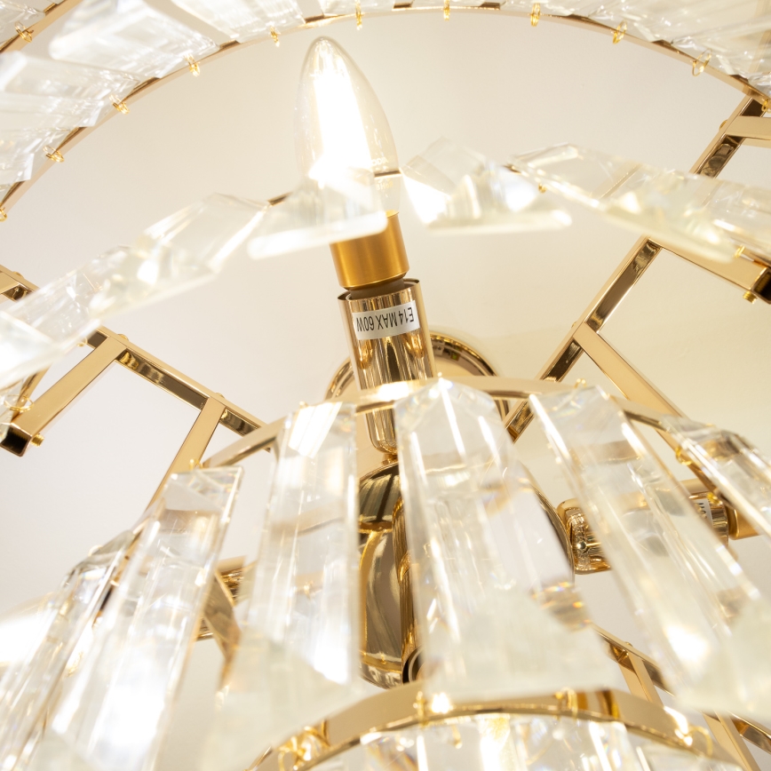 Brilagi - Surface-mounted chandelier CRYSTAL 5xE14/40W/230V gold