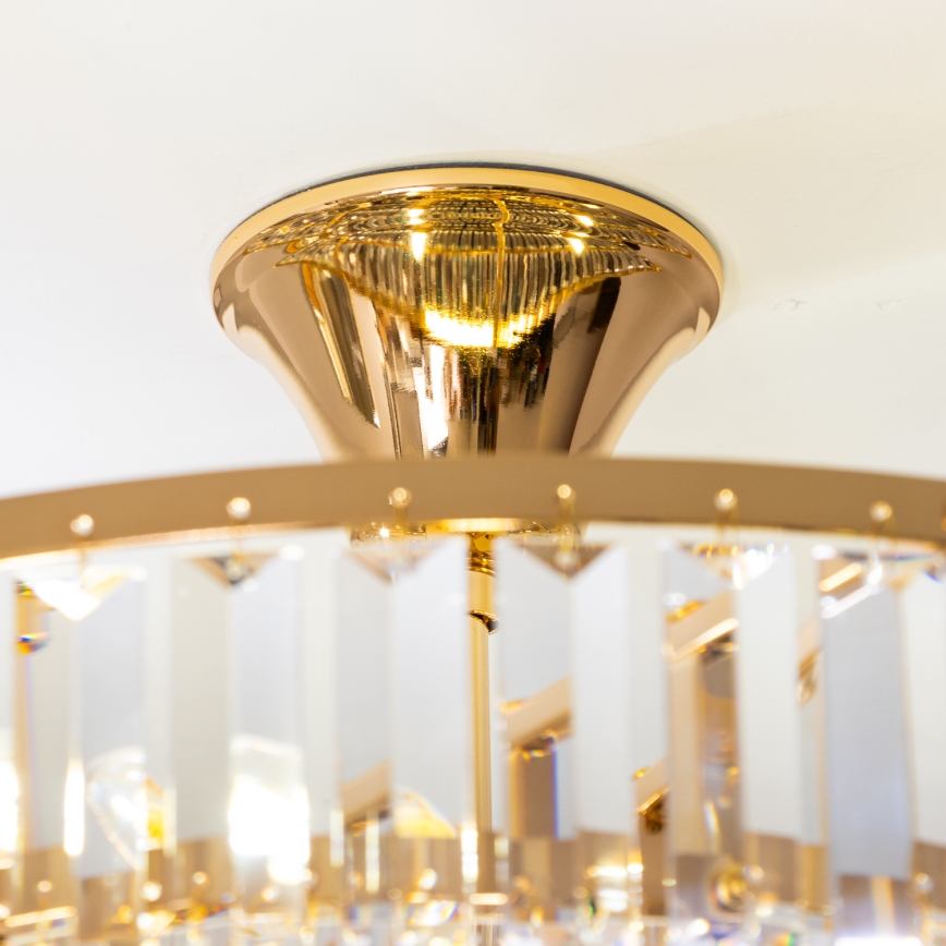 Brilagi - Surface-mounted chandelier CRYSTAL 5xE14/40W/230V gold