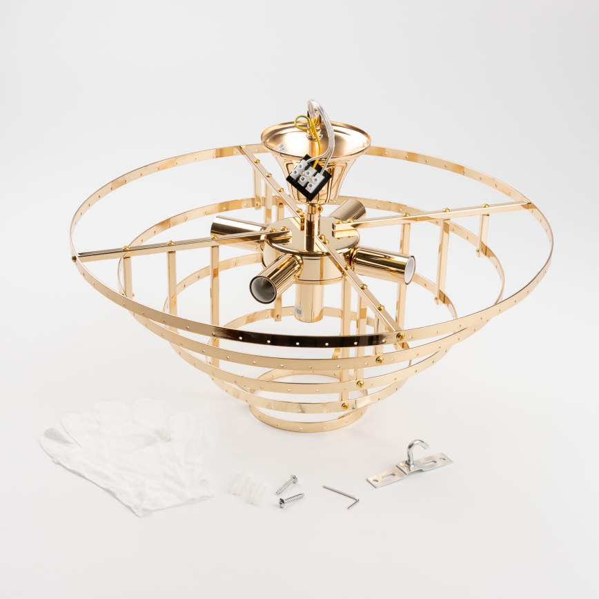 Brilagi - Surface-mounted chandelier CRYSTAL 5xE14/40W/230V gold