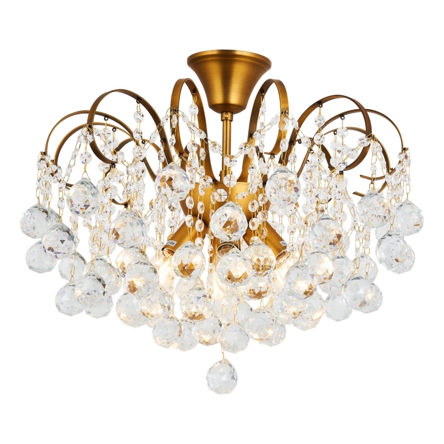 Brilagi - Surface-mounted chandelier CRYSTAL 6xE14/60W/230V bronze