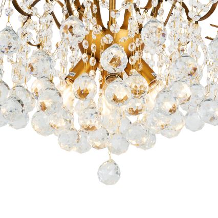 Brilagi - Surface-mounted chandelier CRYSTAL 6xE14/60W/230V bronze