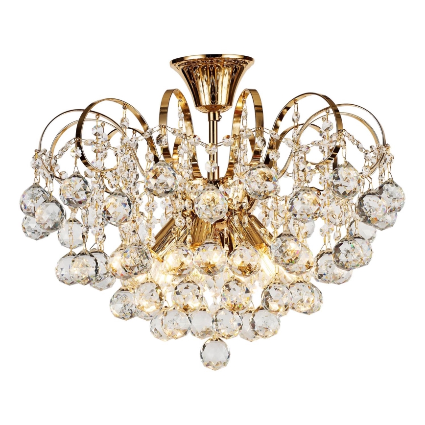 Brilagi - Surface-mounted chandelier CRYSTAL 6xE14/60W/230V gold