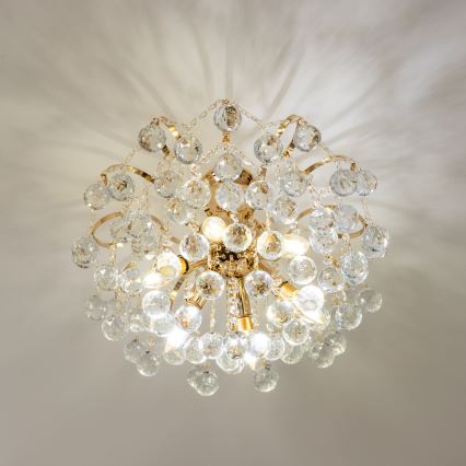 Brilagi - Surface-mounted chandelier CRYSTAL 6xE14/60W/230V gold