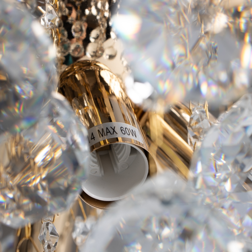 Brilagi - Surface-mounted chandelier CRYSTAL 6xE14/60W/230V gold