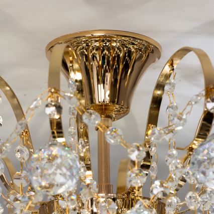 Brilagi - Surface-mounted chandelier CRYSTAL 6xE14/60W/230V gold