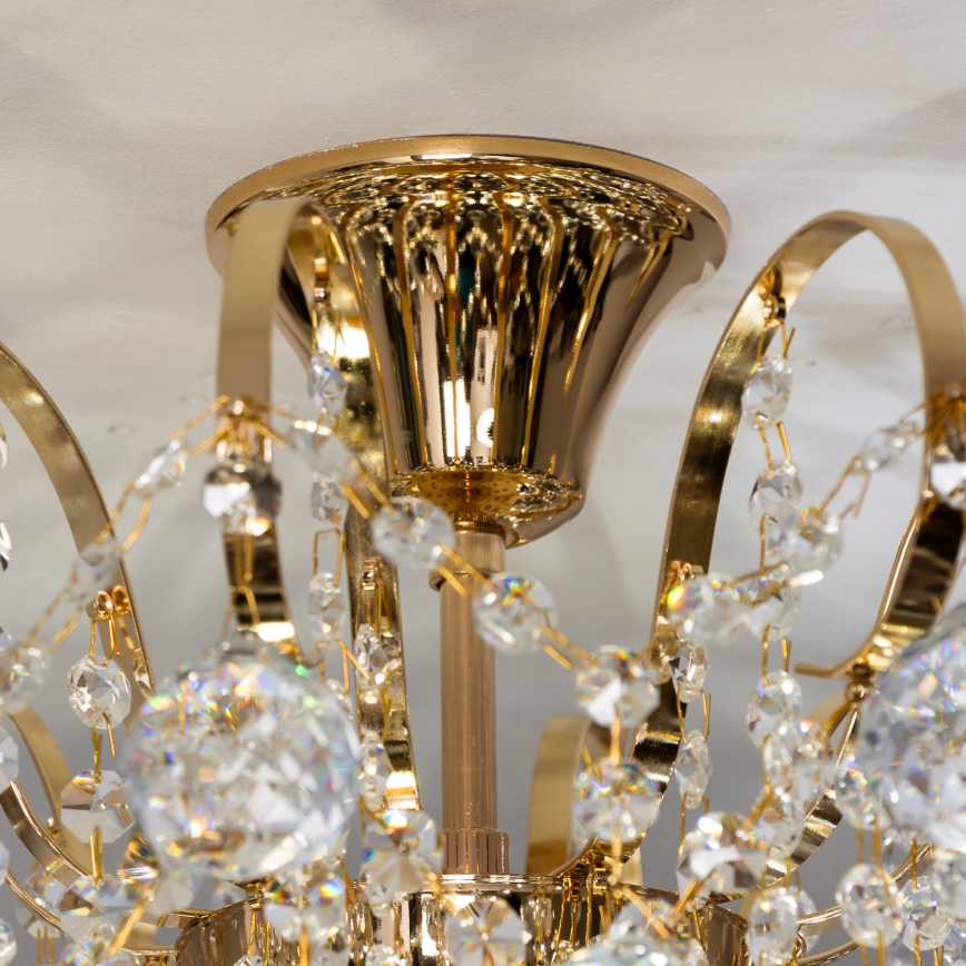 Brilagi - Surface-mounted chandelier CRYSTAL 6xE14/60W/230V gold