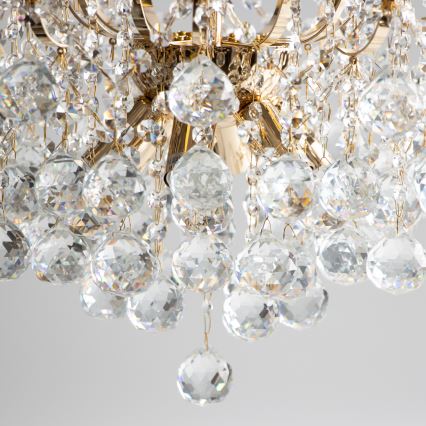 Brilagi - Surface-mounted chandelier CRYSTAL 6xE14/60W/230V gold