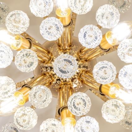 Brilagi - Surface-mounted chandelier CRYSTAL 6xE14/60W/230V gold