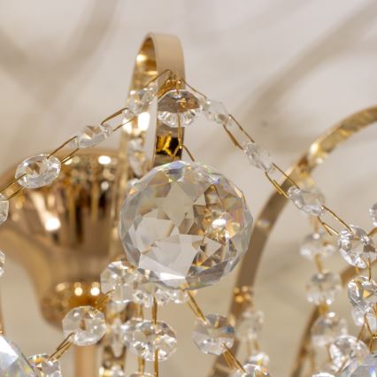 Brilagi - Surface-mounted chandelier CRYSTAL 6xE14/60W/230V gold