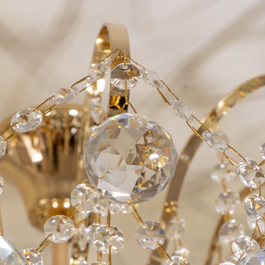 Brilagi - Surface-mounted chandelier CRYSTAL 6xE14/60W/230V gold