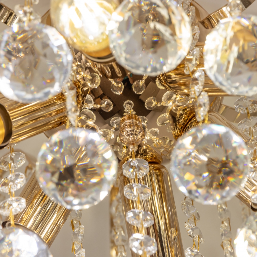 Brilagi - Surface-mounted chandelier CRYSTAL 6xE14/60W/230V gold