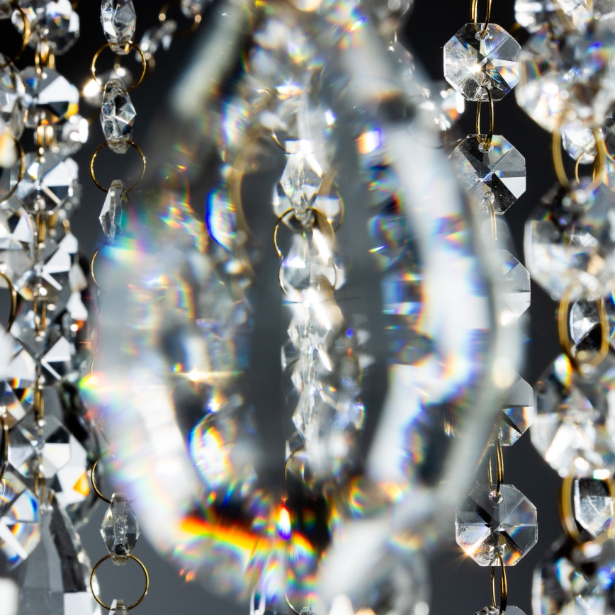 Brilagi - Surface-mounted chandelier CRYSTAL 6xE14/60W/230V gold