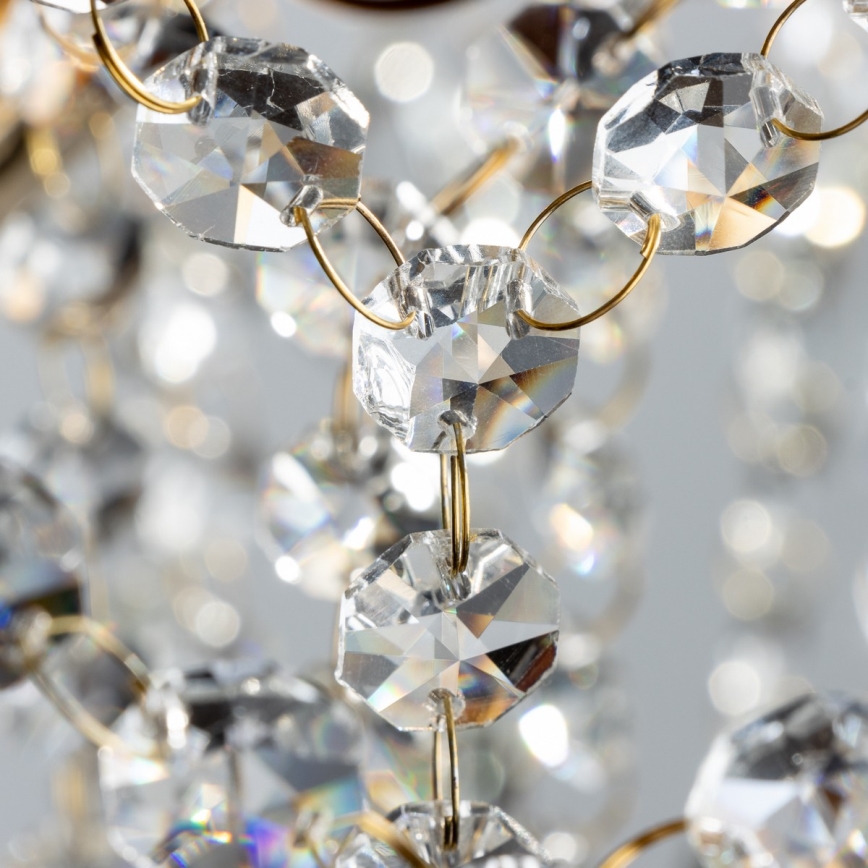 Brilagi - Surface-mounted chandelier CRYSTAL 6xE14/60W/230V gold