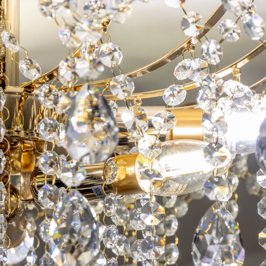 Brilagi - Surface-mounted chandelier CRYSTAL 6xE14/60W/230V gold