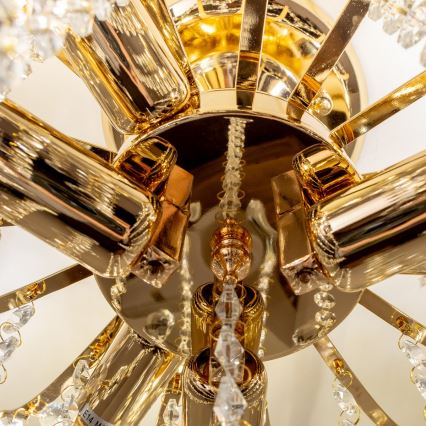 Brilagi - Surface-mounted chandelier CRYSTAL 6xE14/60W/230V gold