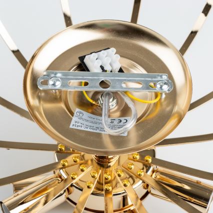 Brilagi - Surface-mounted chandelier CRYSTAL 6xE14/60W/230V gold