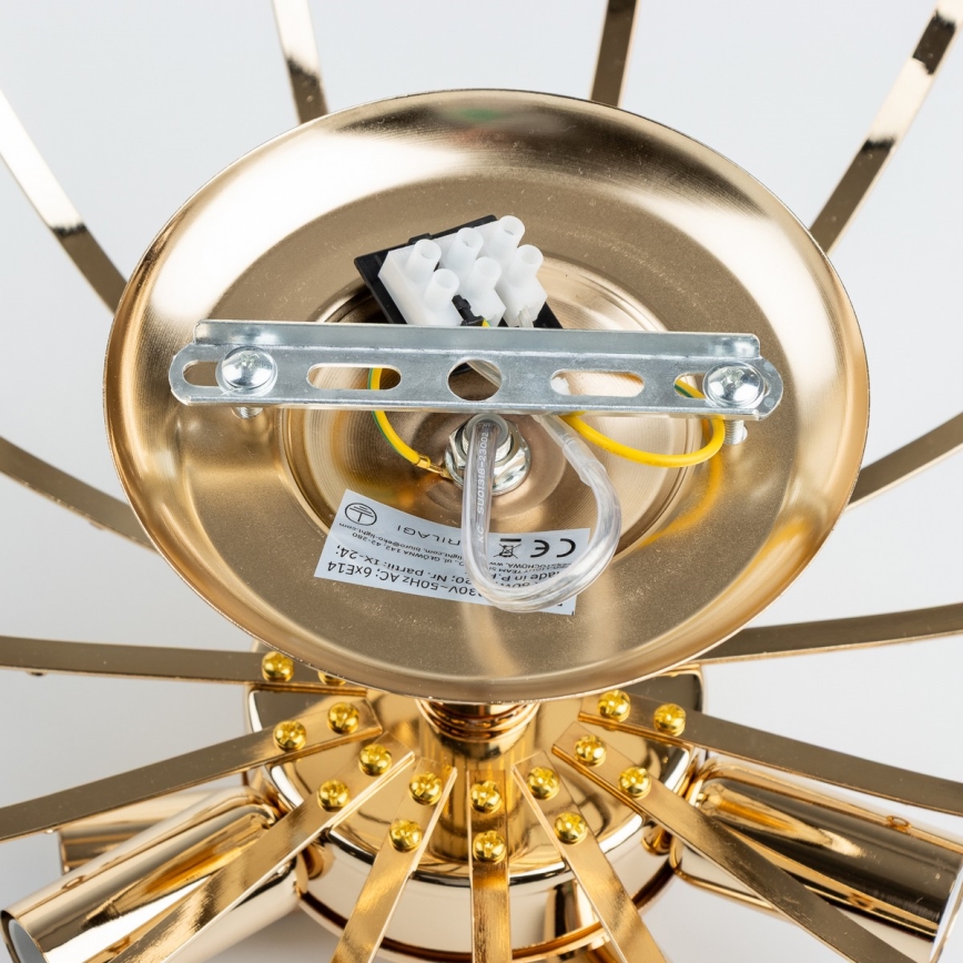 Brilagi - Surface-mounted chandelier CRYSTAL 6xE14/60W/230V gold
