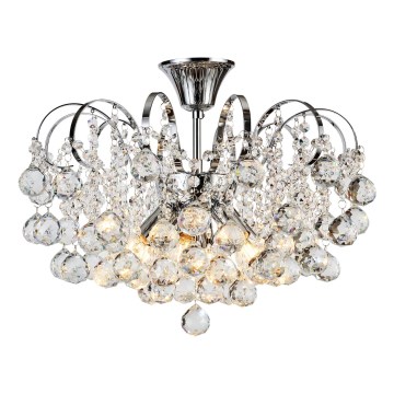 Brilagi - Surface-mounted chandelier CRYSTAL 6xE14/60W/230V shiny chrome