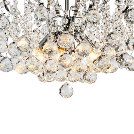 Brilagi - Surface-mounted chandelier CRYSTAL 6xE14/60W/230V shiny chrome