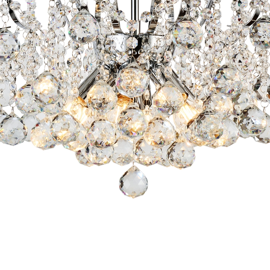 Brilagi - Surface-mounted chandelier CRYSTAL 6xE14/60W/230V shiny chrome
